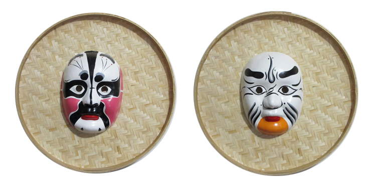 京劇川劇臉譜面具，福連文苑民間手工裝飾品