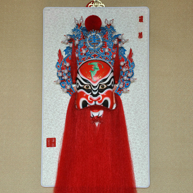 鐘馗京劇臉譜掛件，鎮(zhèn)宅辟邪工藝品家具掛件
