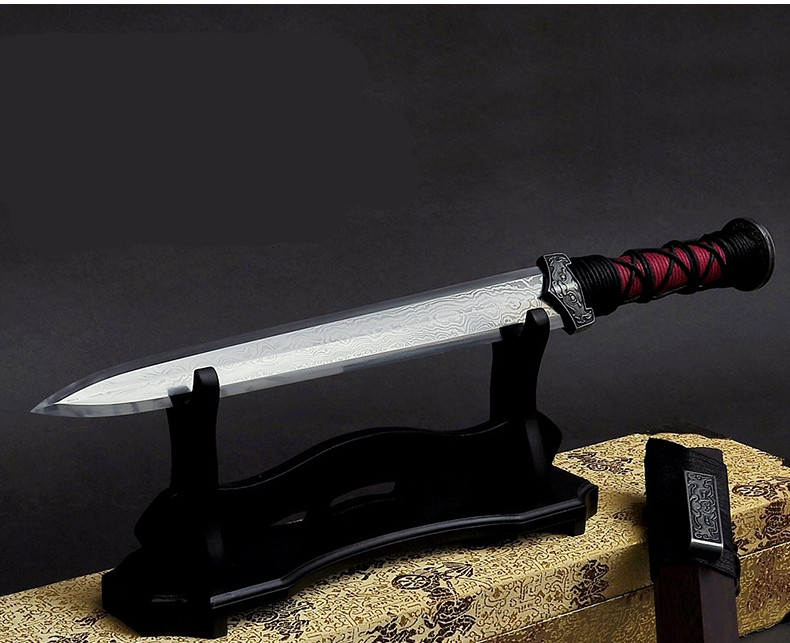 漢代短劍質(zhì)樸簡(jiǎn)約兵器，福連文苑工藝品寶劍