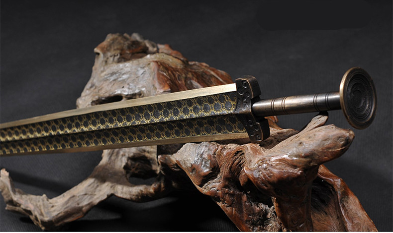 越王勾踐劍青銅劍，仿古兵器寶劍圖片