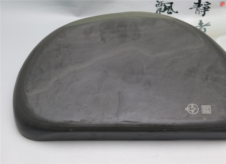 松山攬勝玉黛石硯臺(tái)，中國(guó)文房四寶硯臺(tái)