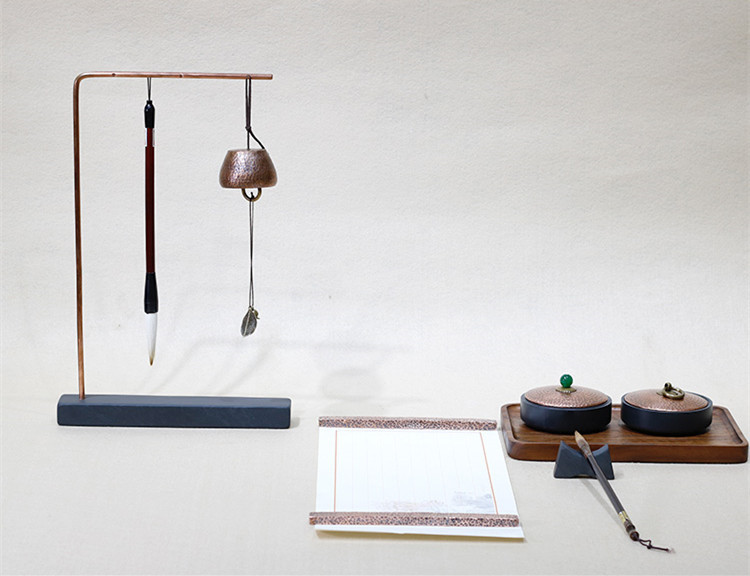 創(chuàng)意簡約毛筆筆掛筆架，中式書房文房精品