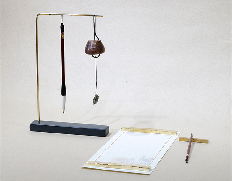 創(chuàng)意簡約毛筆筆掛筆架，中式書房文房精品