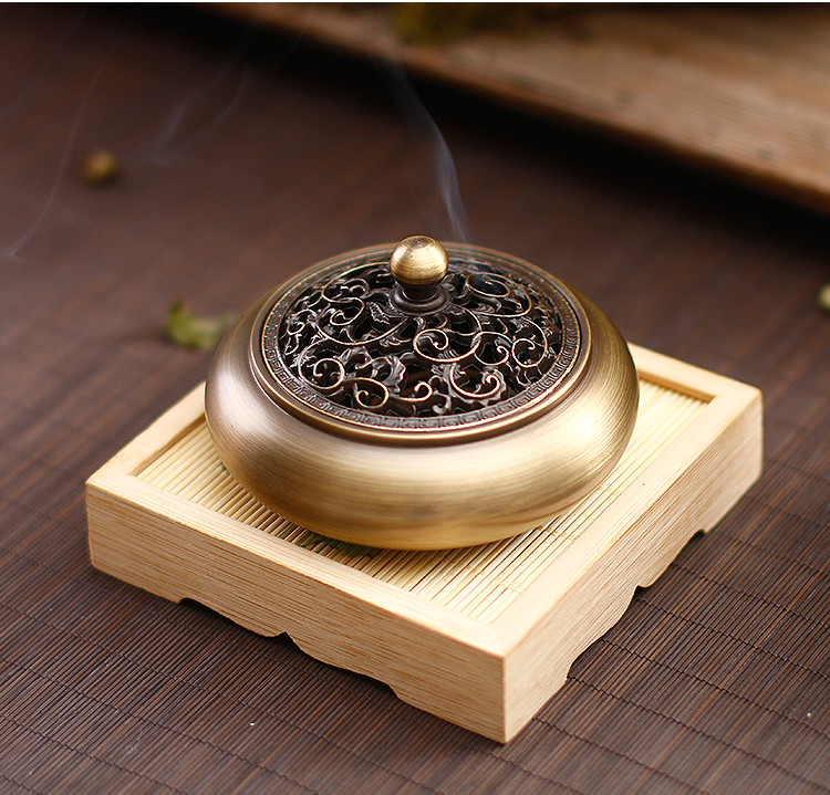 古韻純銅生活家居檀香爐，沉香熏香爐盤(pán)香爐。