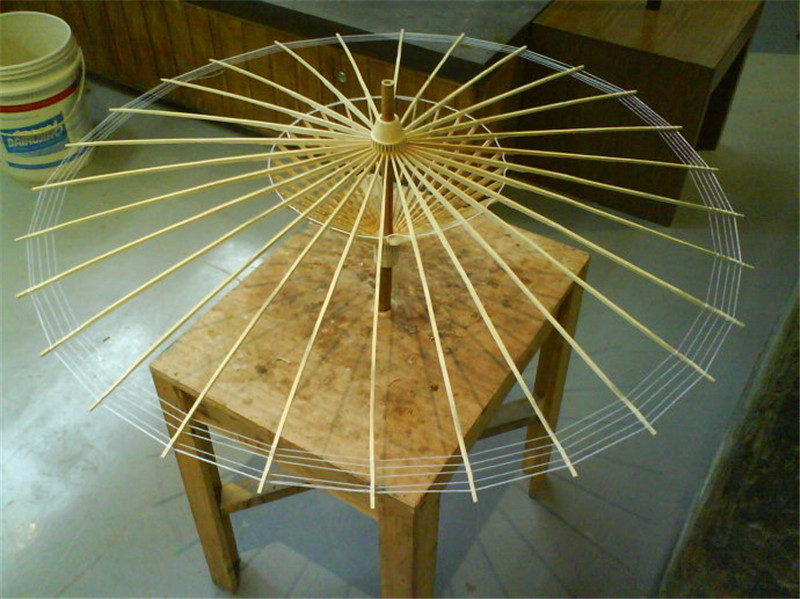 杭州西湖竹骨綢傘制作與圖片欣賞