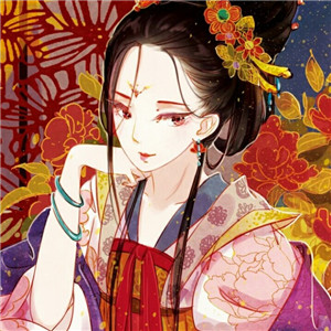 手繪風(fēng)格華貴古風(fēng)女子頭像，動漫頭像女生頭像