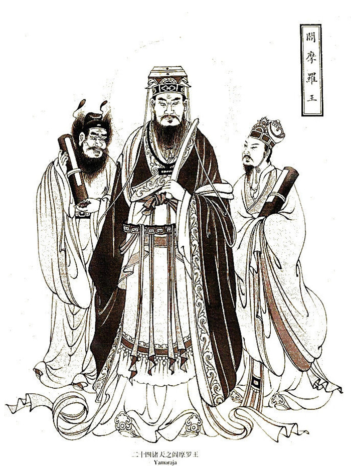 二十四諸天天神白描畫像