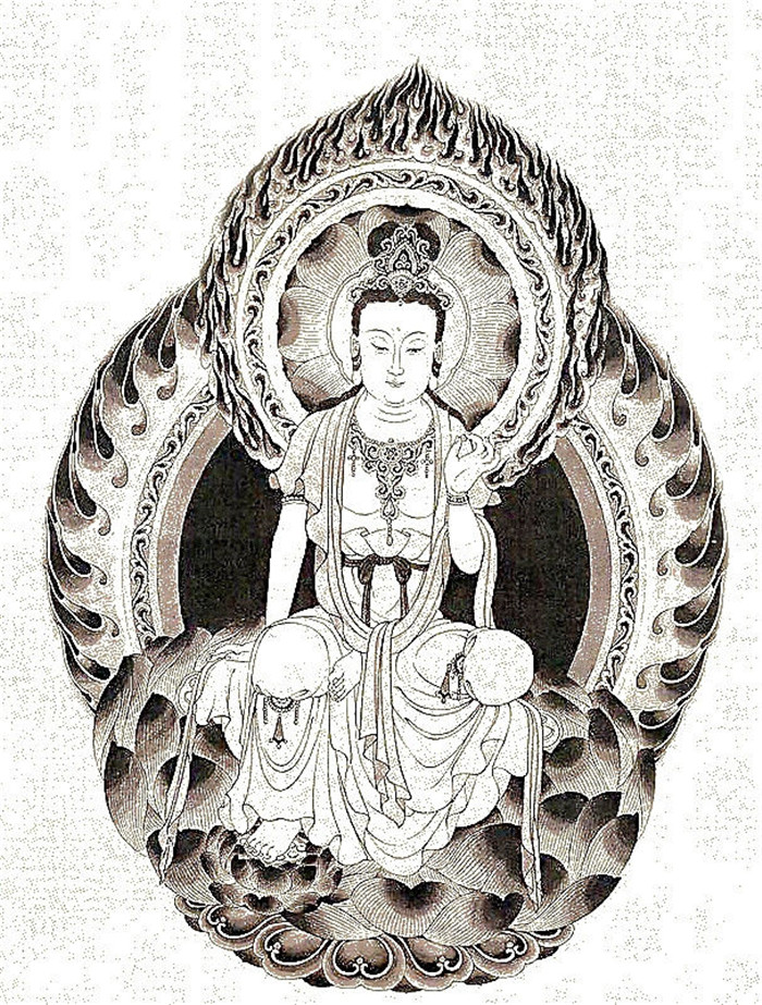 中國(guó)傳統(tǒng)菩薩大菩薩國(guó)畫白描欣賞