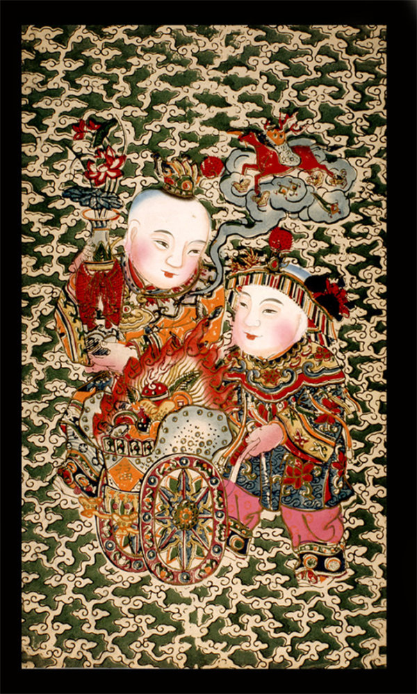 福連文苑傳統(tǒng)精美色彩艷麗的年畫(huà)