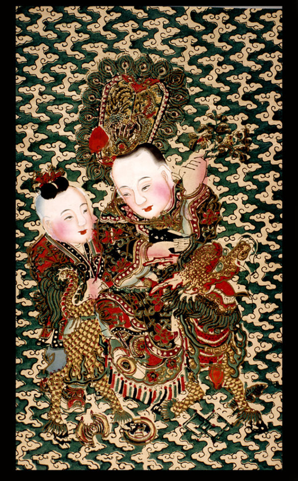 福連文苑傳統(tǒng)精美色彩艷麗的年畫(huà)