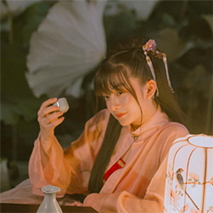 夜色杏粉小依獨(dú)醉酒古風(fēng)頭像，女生古風(fēng)頭像