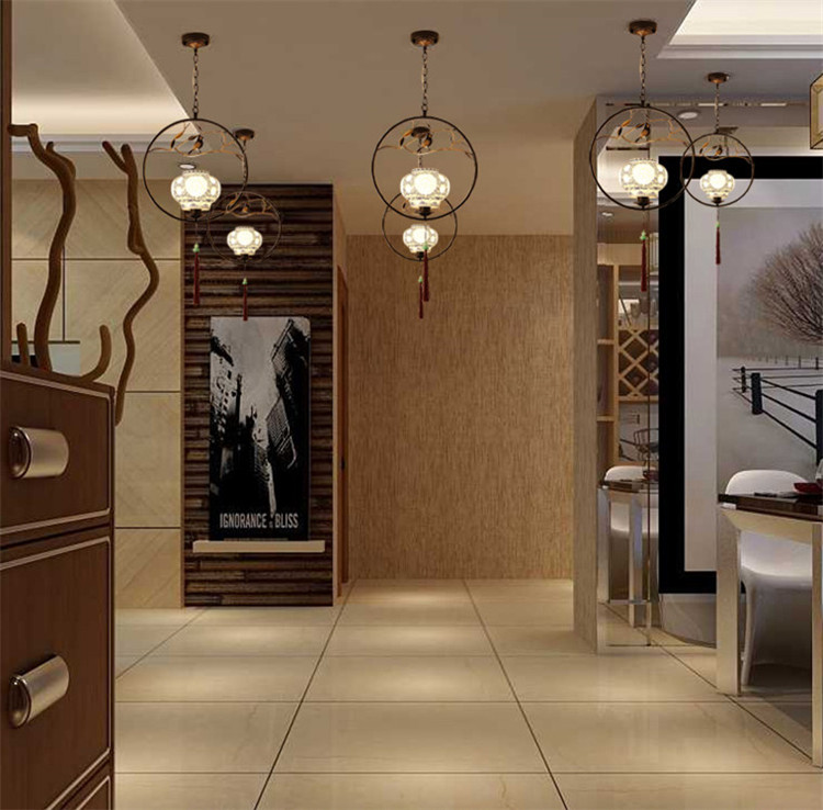 福連文苑仿青花瓷禪意禪意創(chuàng)意小鳥吊燈