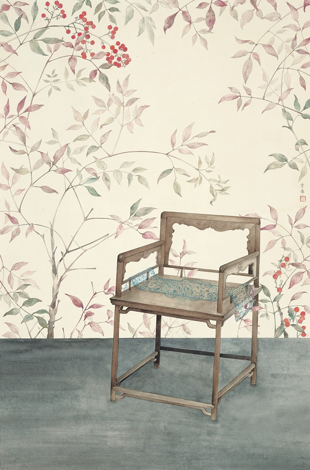 古典清雅宋揚國畫植物家具工筆畫