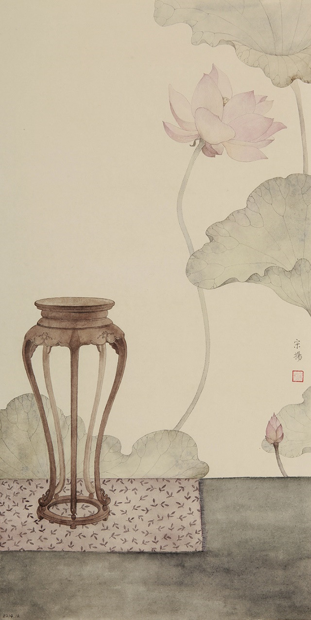 古典清雅宋揚國畫植物家具工筆畫