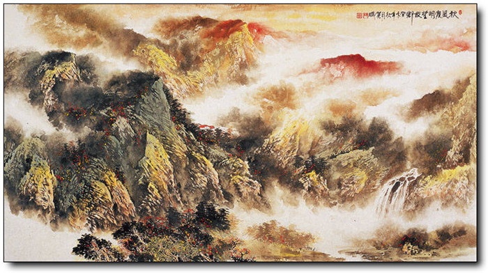 巍峨大氣的山水風(fēng)景水墨國畫作品欣賞