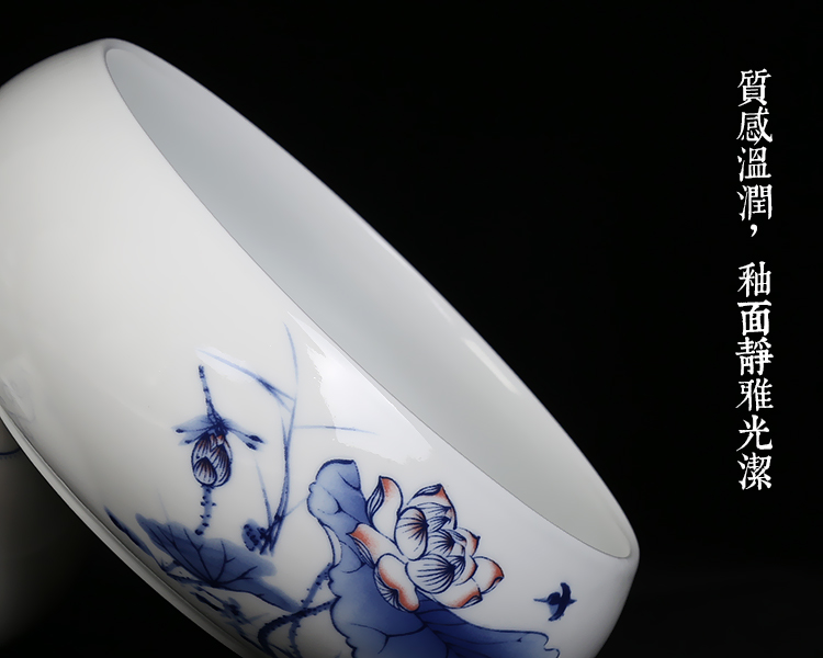 青花陶瓷大號水盂