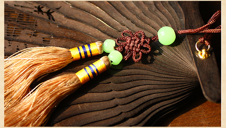 福連文苑雕花黑檀烏木折扇圖片