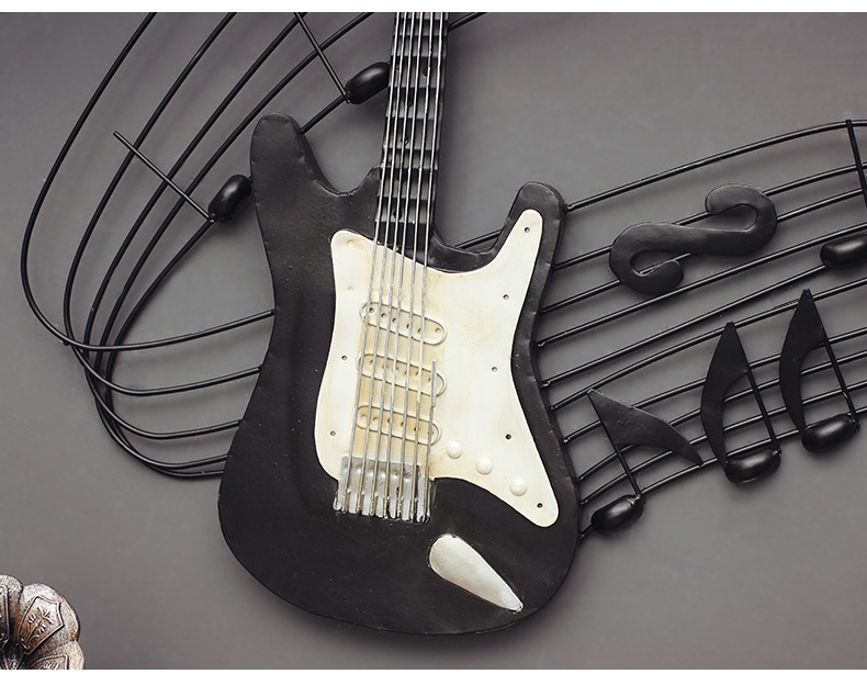 美式復古墻飾鐵藝樂器墻壁掛飾