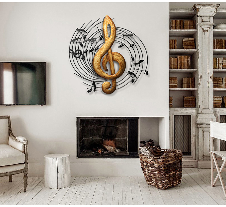 美式復古墻飾鐵藝樂器墻壁掛飾