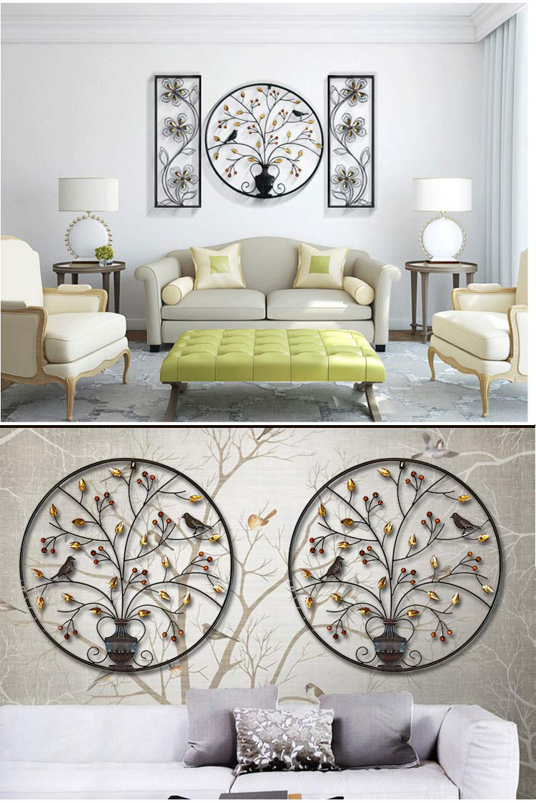 復(fù)古鐵藝發(fā)財(cái)樹墻面裝飾品壁飾