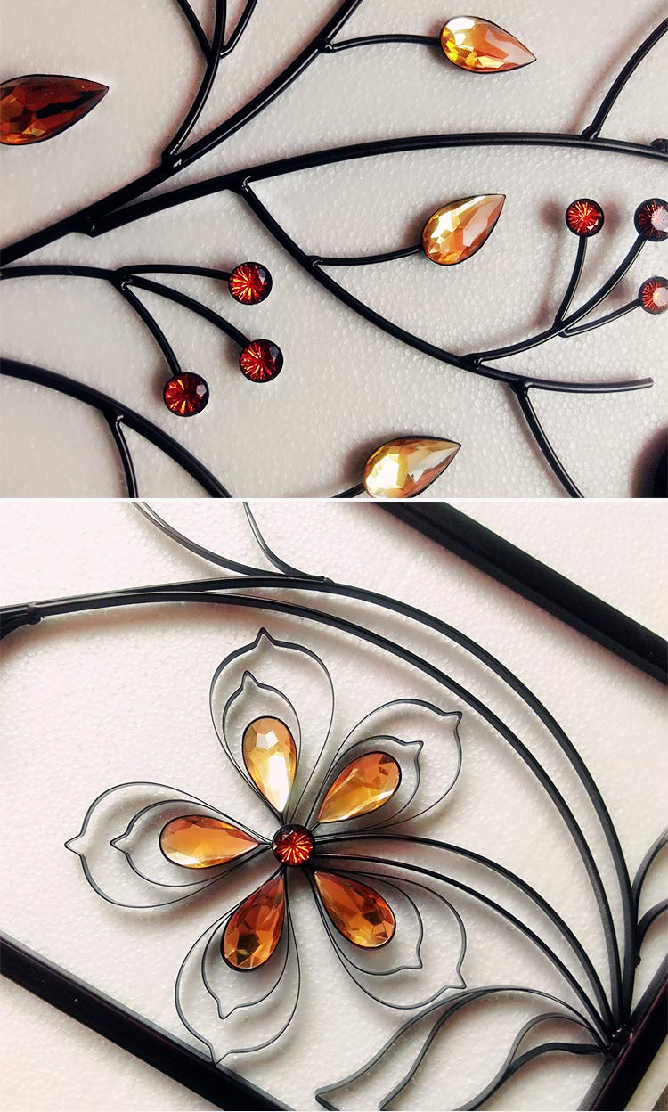 復(fù)古鐵藝發(fā)財(cái)樹墻面裝飾品壁飾