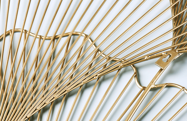 高貴典雅的鐵藝時尚銀杏葉壁飾墻飾