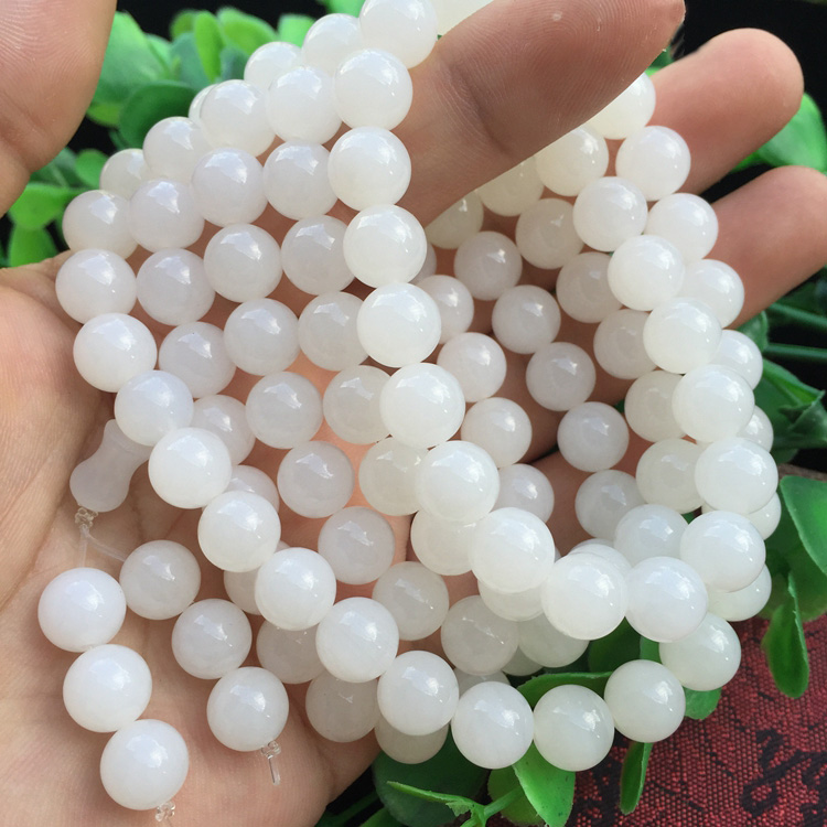 黃巖島無(wú)瑕水透玉化貝殼手串