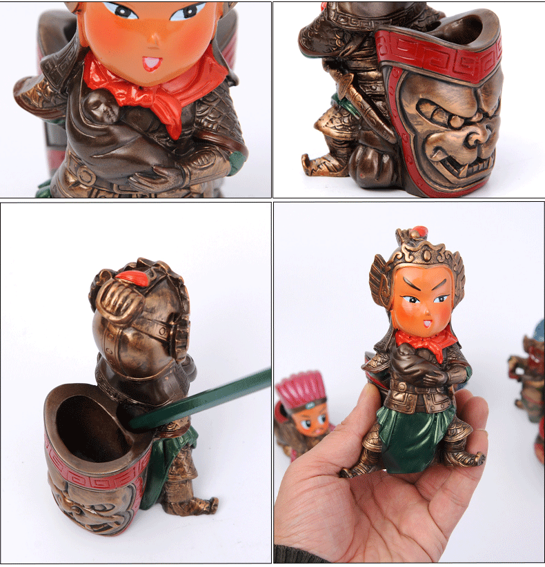 福連文苑特色三國人物公仔創(chuàng)意筆筒