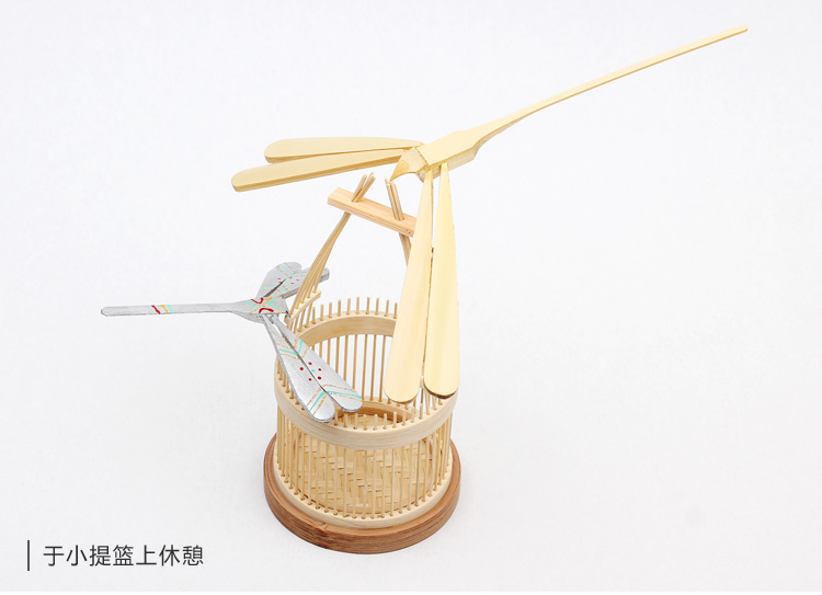 福連文苑純手工竹制品平衡竹蜻蜓筆筒