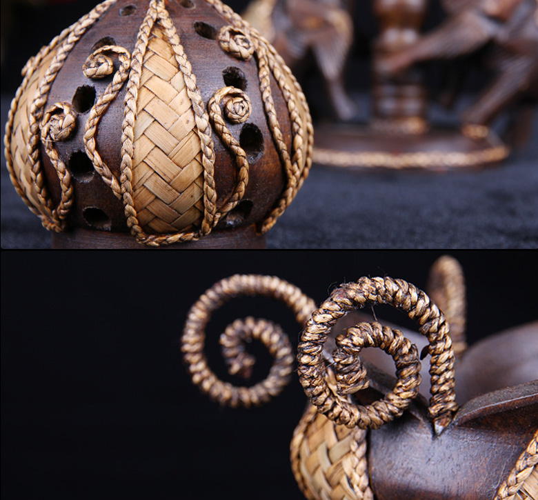 泰國木雕民族風(fēng)招財大象熏香爐