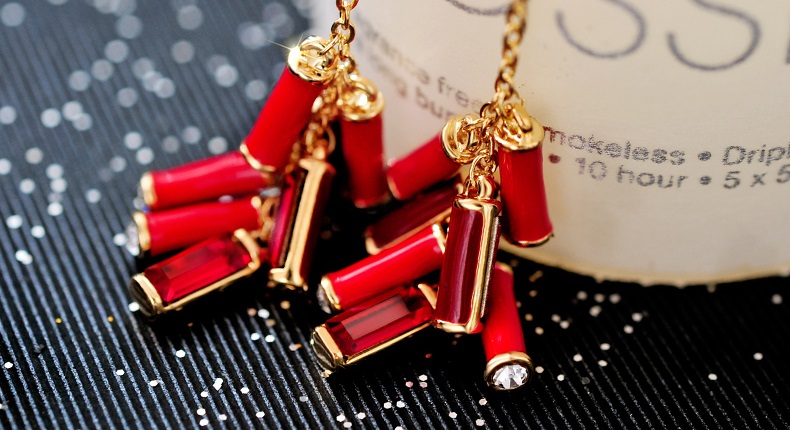 福連文苑施華洛世奇元素水晶春竹耳環(huán)