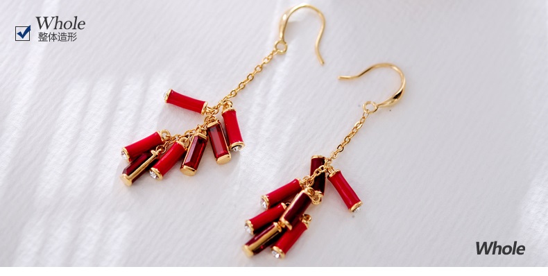 福連文苑施華洛世奇元素水晶春竹耳環(huán)