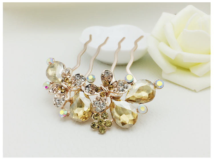 福連文苑珍珠發(fā)梳插梳可愛氣質(zhì)頭飾首飾