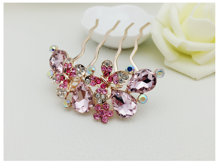 福連文苑珍珠發(fā)梳插梳可愛氣質(zhì)頭飾首飾