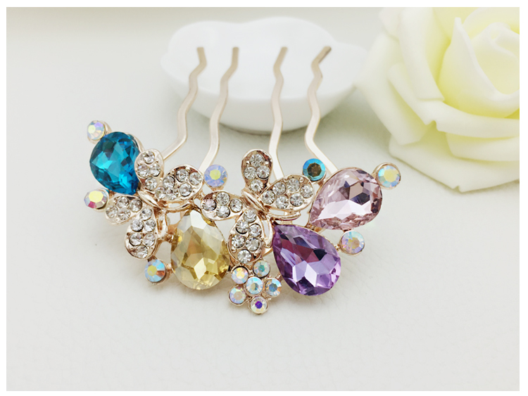 福連文苑珍珠發(fā)梳插梳可愛氣質(zhì)頭飾首飾