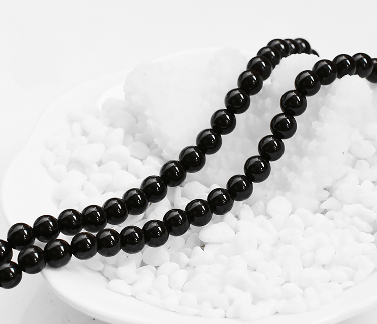 奢華復(fù)古水晶黑瑪瑙毛衣長款項(xiàng)鏈