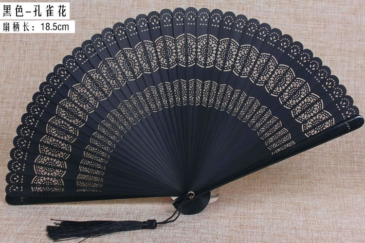 福連文苑復(fù)古迷你全竹高檔扇子鏤空