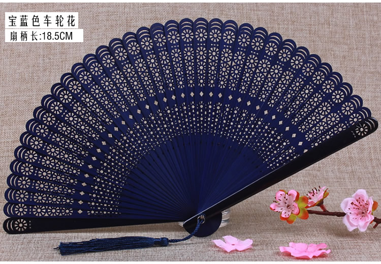 福連文苑復(fù)古迷你全竹高檔扇子鏤空