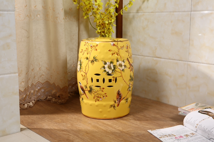 福連文苑新中式陶瓷凳子鼓凳鼓墩美式