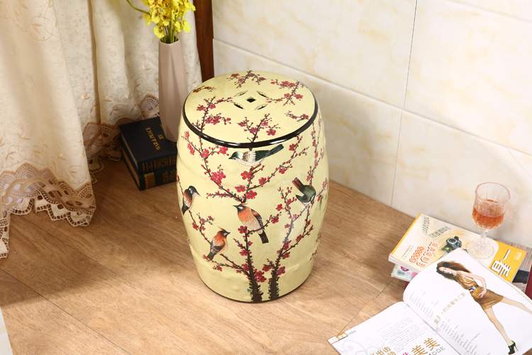 福連文苑新中式陶瓷凳子鼓凳鼓墩美式