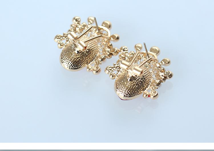 福連文苑京劇臉譜刀馬旦水晶耳環(huán)