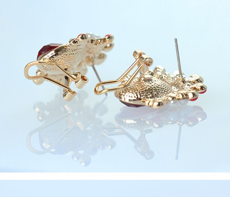 福連文苑京劇臉譜刀馬旦水晶耳環(huán)