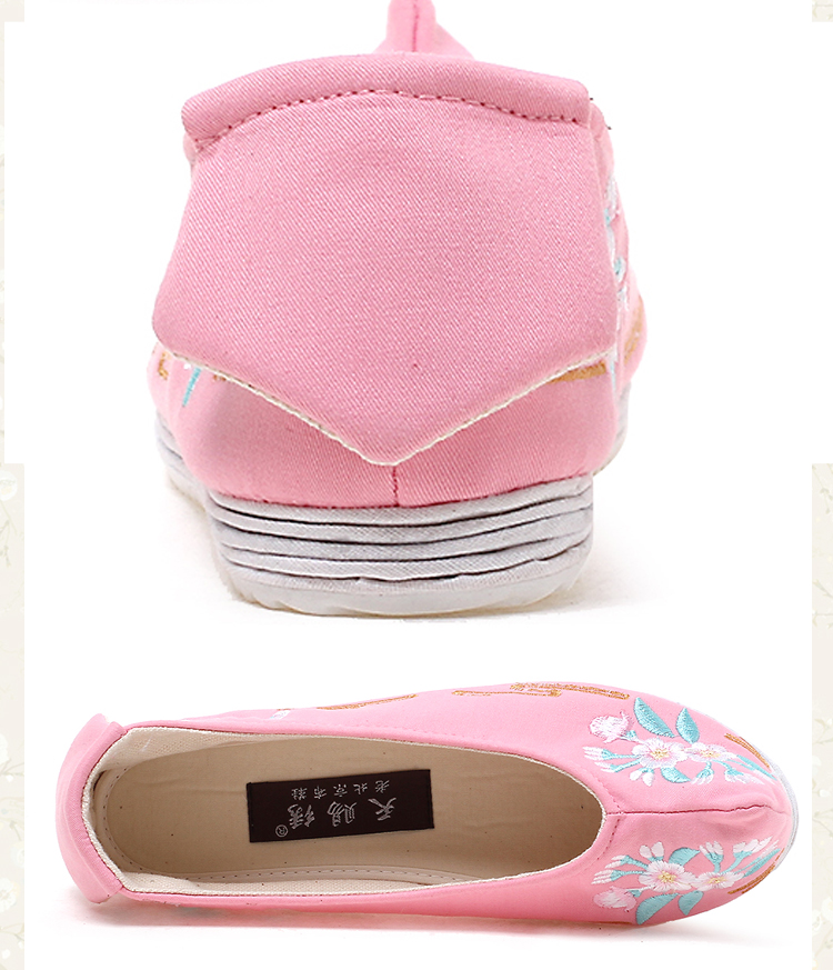 民族風刺繡翹頭漢服弓鞋繡花鞋