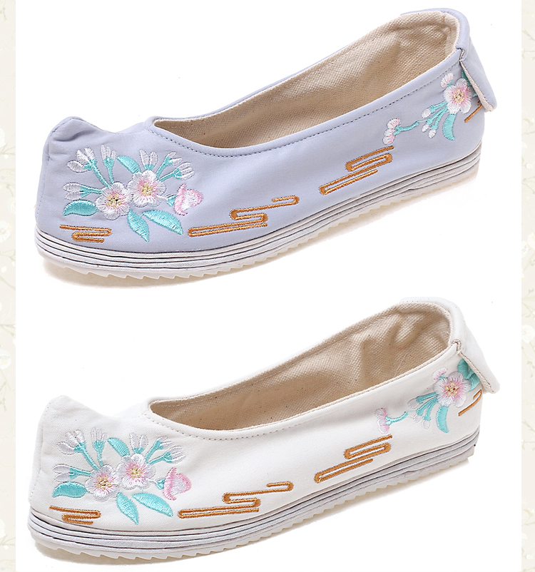 民族風刺繡翹頭漢服弓鞋繡花鞋