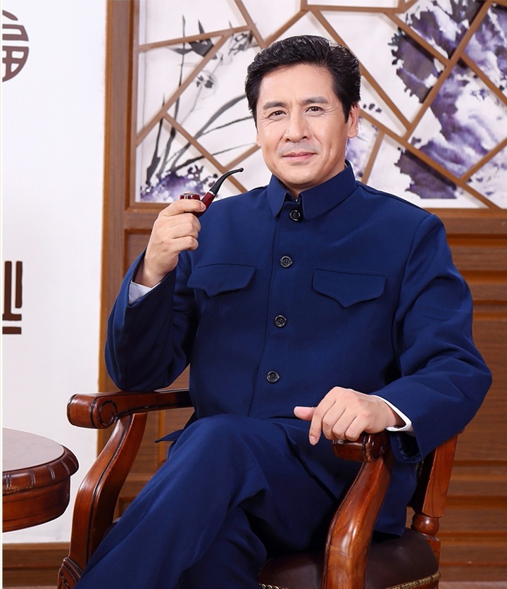 福連文苑精練大方中老年中山裝