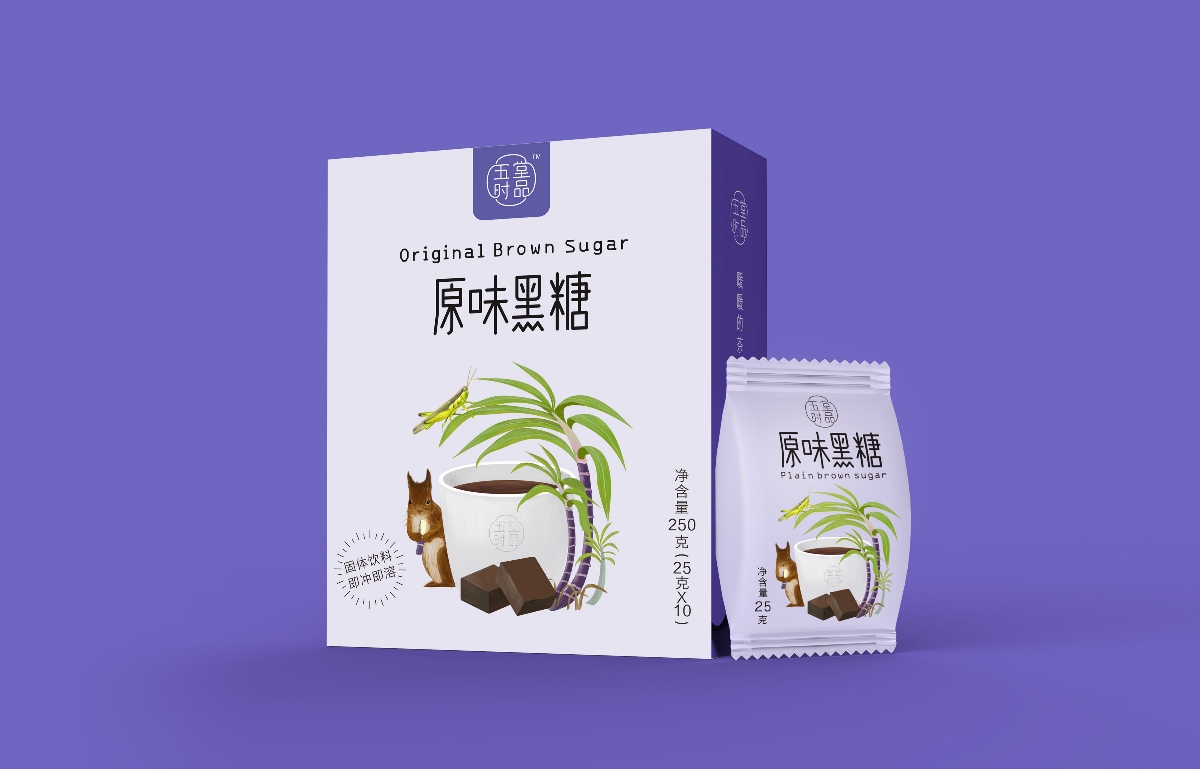 創(chuàng)意極簡黑糖茶包裝設(shè)計(jì)
