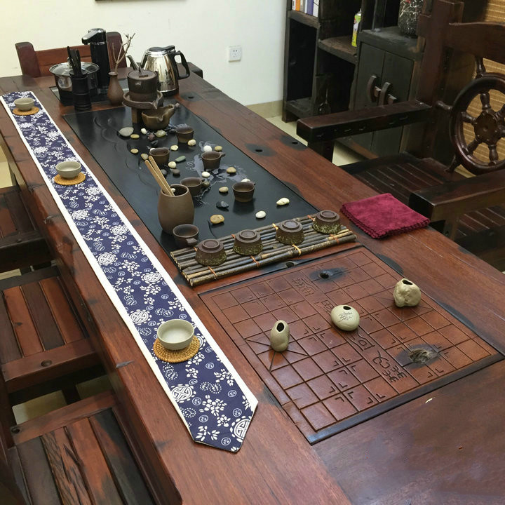 簡潔大氣中式茶桌，福連文苑簡約精致實用茶桌