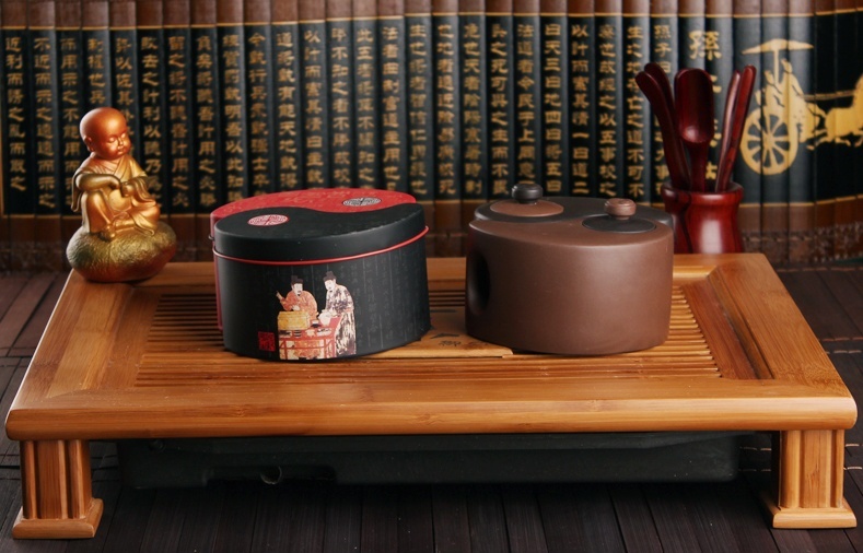 太極陰陽(yáng)紫砂壺，創(chuàng)意福連文苑格紫砂壺