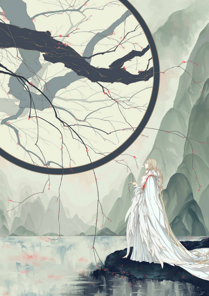 古風(fēng)唯美插畫(huà)，抽象細(xì)膩的手繪插畫(huà)