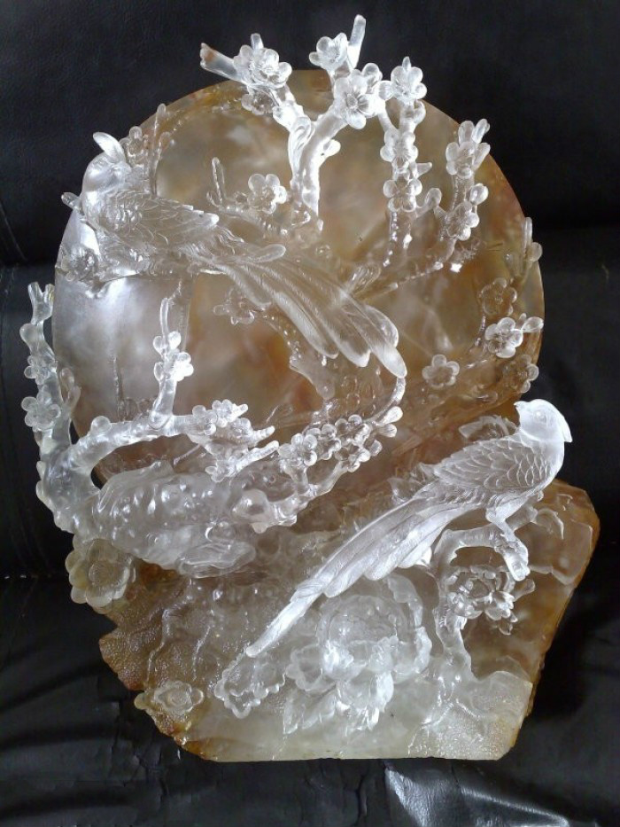 精美藝術(shù)雕刻圖案，福連文苑水晶雕刻